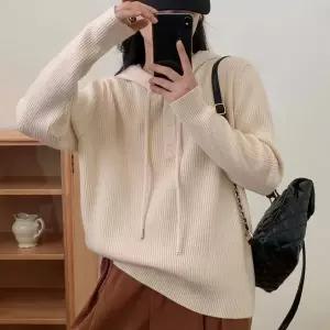 [하프클럽/휴드]MARIO캐미 아크릴 스웨터 후드 티셔츠 4color_240819_HY29