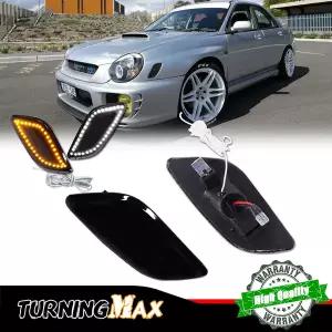 화물차차폭등 사이드등 02-03 스바루 임프레자 RS / TS WRX용 /클리어 LED 코너 DRL 사이드 마커 라이트 2