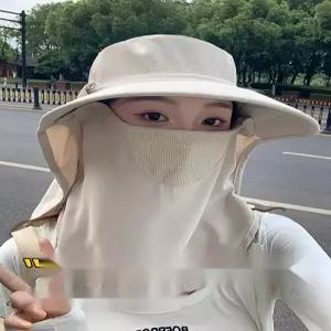 농사모자 썬캡 자외선차단모자 얼굴 목가리개 일체형