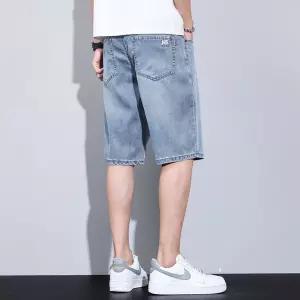 남성 청 슬림핏 청반바지 트레이닝 반 루즈핏 면라이저 5부 CH1