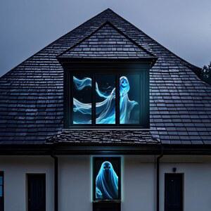 홀로그램 후면 투사 스크린 비디오 야외 60인치 106인치 프로젝터 할로윈 행 마운팅 백야드 영화의 밤을 영상