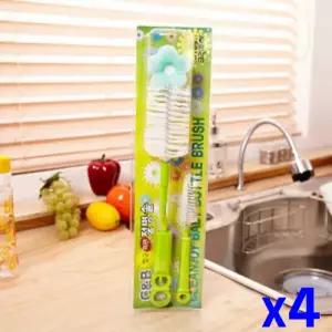 항균 회전 젖병솔 세트 x4개 세척솔 실리콘젖병솔
