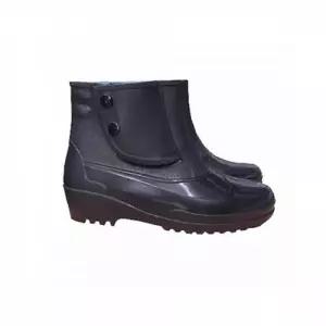 AJ-SA PVC 남단화 작업용 짧은 장화 검정