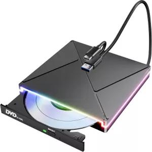 노트북용 RGB DVD 플레이어 Mac용 외장 CD 드라이브 USB 3.0 C 휴대용 버너 디스크 노트북 데스크톱 Mac과