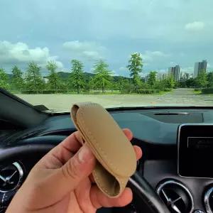 차량용 선글라스 가죽거치대 클립 카드홀더