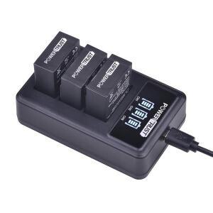 GoPro Hero3용 3.7V 1600mAh AHDBT-301 AHDBT301 AHDBT 301 리튬 이온 배터리 + Gopro Hero 3/3+용 LED 3채