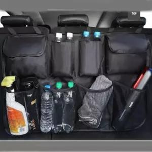 [CAR] 차량용 트렁크 정리함 시트포켓 세차용품 보관함 블랙