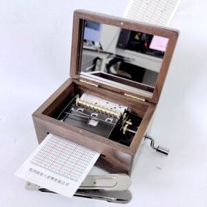 종이오르골 우드 음악 노트 손잡이 상자 구성 시계 뮤직박스 백지 나무