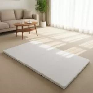 엔젤홈스 4단 접이식매트리스 샤카원단 바닥매트 토퍼 차박 숙박업소