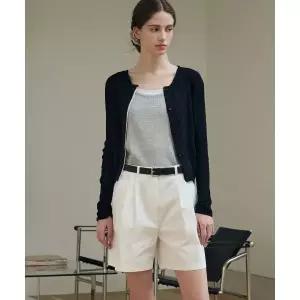 매장정품[브랜드명]드로우핏 우먼 DRAWFIT WOMEN 썸머 컬러 라인 린넨 가디건 [BLACK]DFWMKN5210BK102537