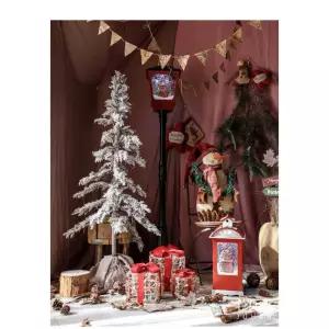 크리스마스 삼나무 트리 화이트 눈 장식품 장식품 파티