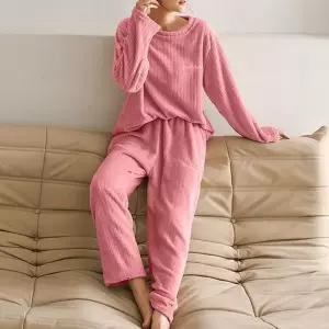 [셀러허브]극세사 겨울 수면 잠옷 세트 3color DK-0174 (S42308250)