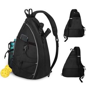 [미국배송] WOLT 피클볼 가방 여성용 크로스바디 슬링백 테니스용 펜스 후크가 달린 백팩 라켓볼