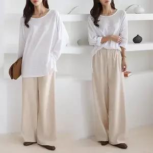 [하프클럽/아이우먼]위쉬몰 NO 데일리슬럽긴팔티(A590H602) 빅사이즈