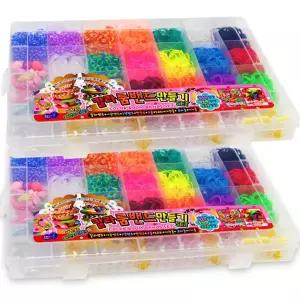 아동 고무줄 놀이 학습용 만들기 초등 어린이 고무줄 공예 팔찌 헤어밴드 창의력 목걸이 젤리 발달