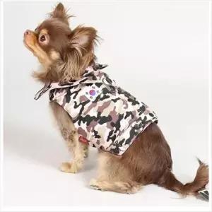 [반려] 애견 옷 산책 밀리터리 올인원 자켓 핑크