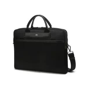 [롯데백화점]닥스 액세서리 블랙 가죽 부분 체크 서류가방 DBBA6E331