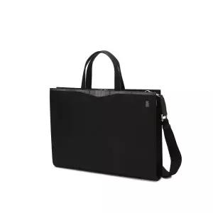 [롯데백화점]닥스 액세서리 [EDINBURGH]블랙 체크배색 소가죽 서류가방 DBBA6E053