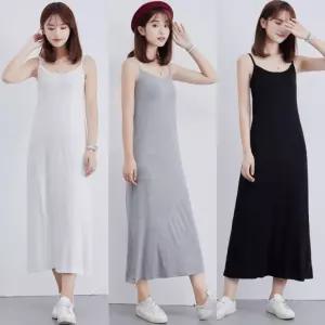 이너 슬립 원피스 기본 무지 끈나시 여자 홈드레스
