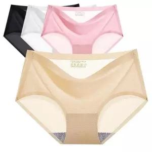 [셀러허브]심리스쿨링누디팬티 면팬티 메쉬 무봉제 노라인 여성 여성팬티 (S38791698)