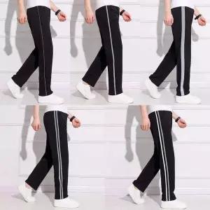 TBZ 회색라인 블랙 트레이닝 바지 교복 생활복 스쿨룩 학교체육복