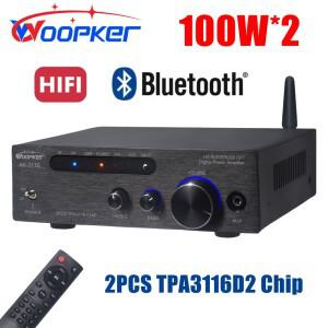 Woopker TPA3116D2x2 서브우퍼 Bluetooth 증폭기 AK3116 100Wx2 HiFi 2.0 디지털 오디오 전력 클래스 D 앰