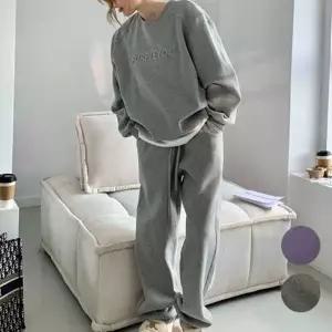 기모 조거팬츠 트레이닝세트 여자 맨투맨 원마일 겨울