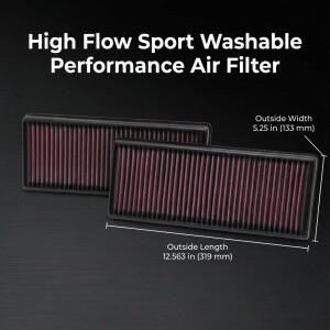 벤츠 호환 CLS500 C218 CLS63 AMG E63 E500 W212 A207 4.7 5.5 고유량 스포츠 세척 가능 에어 필터 33-2474
