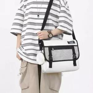 프론트 남여공용 메쉬포켓 크로스백 미니동전지갑