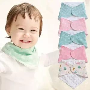 겨울용) 체크 리프 숲속 아동 스카프빕 204457 순면턱받이 면턱받이 스카프빕 유아스카프