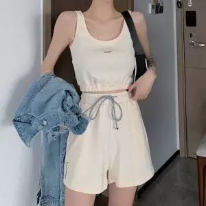 세트 반바지 트레이닝복 투피스 나시 크롭 여름 여성