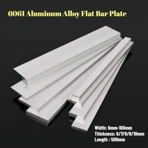 12개 6061 알루미늄 합금 플랫 바 플레이트 사각 로드 판금 스트립 솔리드 CNC 재질 두께 5mm 6mm 7mm 8mm