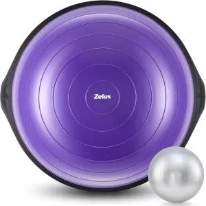 젤러스 25인치. 밸런스 볼 660파운드 팽창식 하프 운동 워블 보드 트레이너 논슬립 베이스 요가 근력 훈련