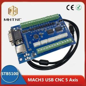 Mach3 CNC 컨트롤러 STB5100 브레이크아웃 보드, 5 축 USB 100Khz, 12-24V 선형 모션 제어 카드 지지대 스