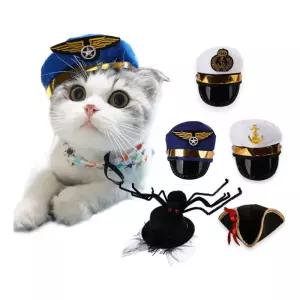 강아지 고양이 할로윈 모자 해적 파일럿 거미 세일러 zhb3+2arh