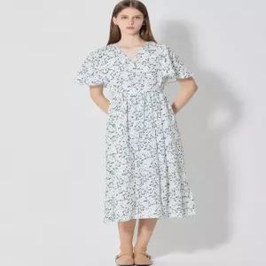 [오조크][LIVE베스트,앵콜특가][오조크(OZOC)] 스모크 자수 프린트 원피스 (택가격 99000원)