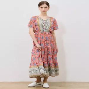 [오조크][오조크(OZOC) 썸머 맥시롱 레이온 원피스 (택가격 199000원)