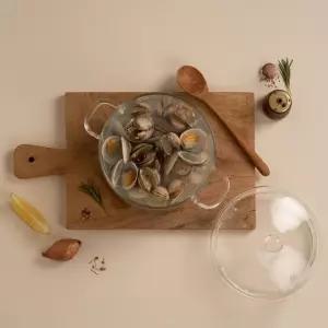 직화 투명 유리 내열 냄비 1300ml