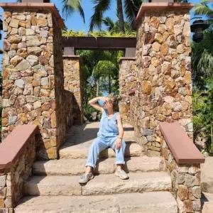 여자 샤링 데님 점프수트