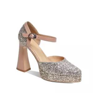 가보시힐 여성 스트랩 가보시 통굽 10cm 하이힐 킬힐 오픈토