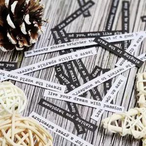 흑백 무지 스티커셋 다이어리꾸미기 데코용품