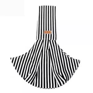 [반려] 강아지 줄무늬 슬링백 다크블랙 대형 1P 이동 캐리어