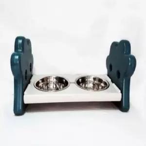 [반려] 키워보리 다용도 울타리 안전문 전용 쌍식기BLUE