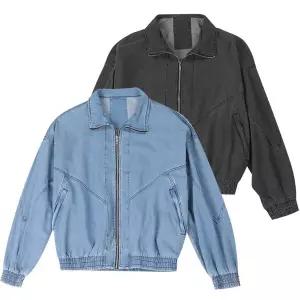 [파파브로] 남성 데님 워싱 오버핏 블루종 청자켓 IC-JKA-043