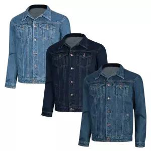 [파파브로] 남성 데님 카라 캐주얼 청자켓 IC-JKA-JE