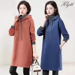 [루미루나]스트라이프목터틀기모원피스2종