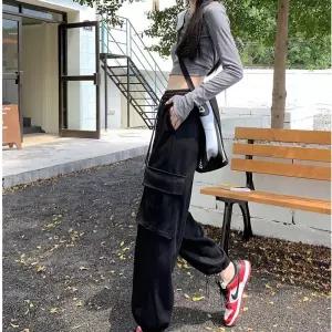 발목 스트링 일자 카고 면바지 CAT6+6HLE