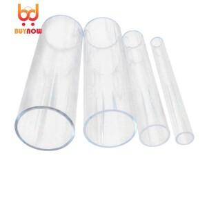 ID 릴 파이프 OD 투명 원형 튜브 플렉시 유리 PMMA 재료 100mm 길이 40mm-76mm 55mm 60mm 1 개