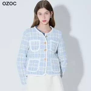 [오조크][오조크(OZOC)] 스프링 화이트 라인 트위드 자켓 (택가격 149000원)