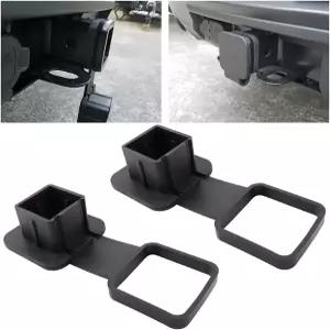 zielo 2Pc 트레일러 히치 커버 헤비 듀티 고무 플러그 캡 삽입 대부분의 차량에 맞는 사각형 리시버 튜브